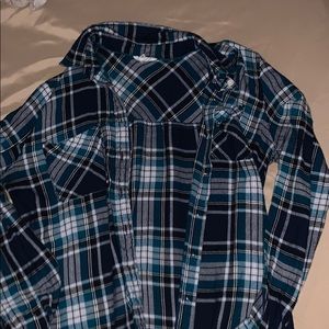 Aeropostale Blue Flannel Size S